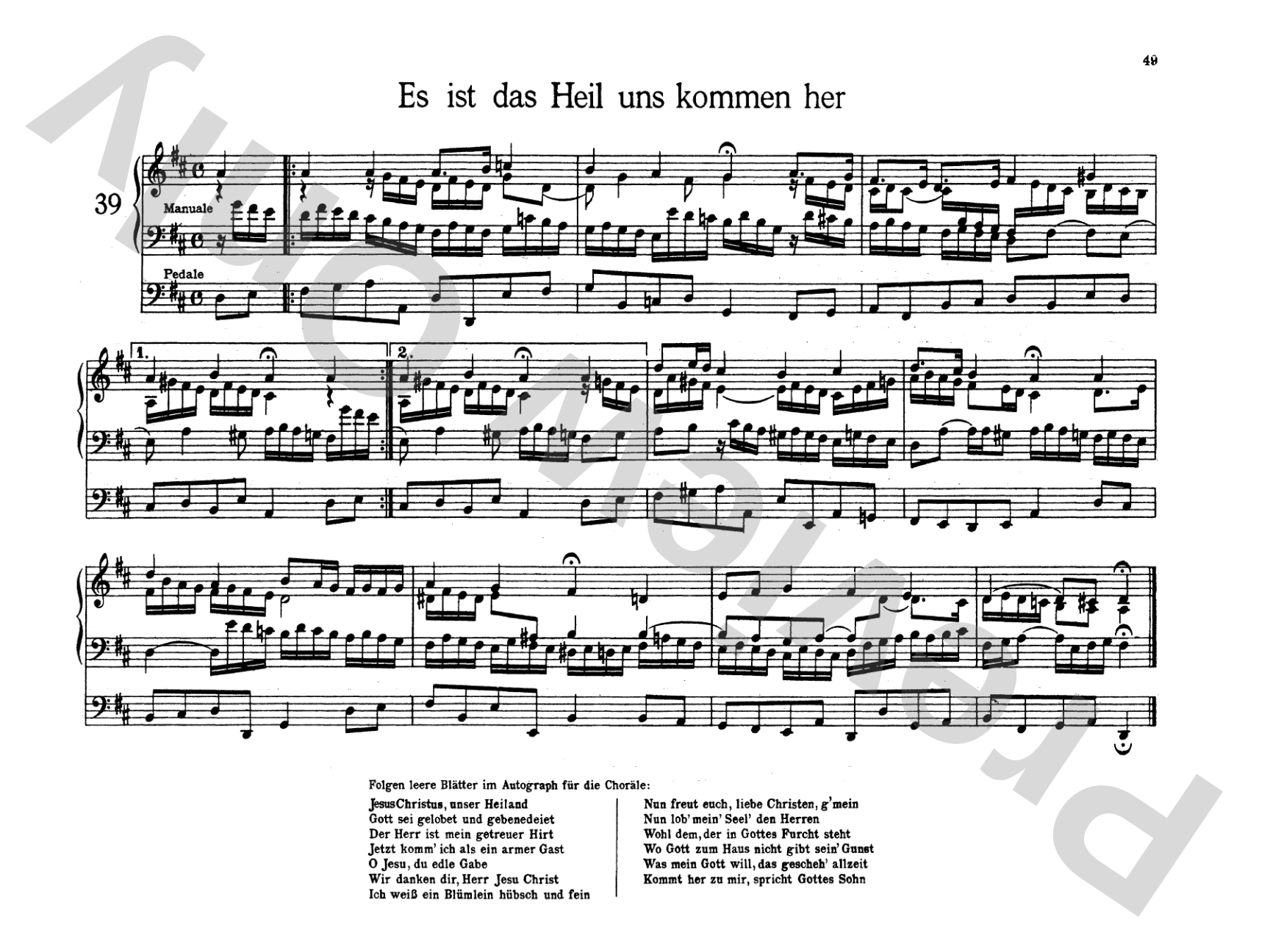 Bach: Organbook (Orgelbuchlein)