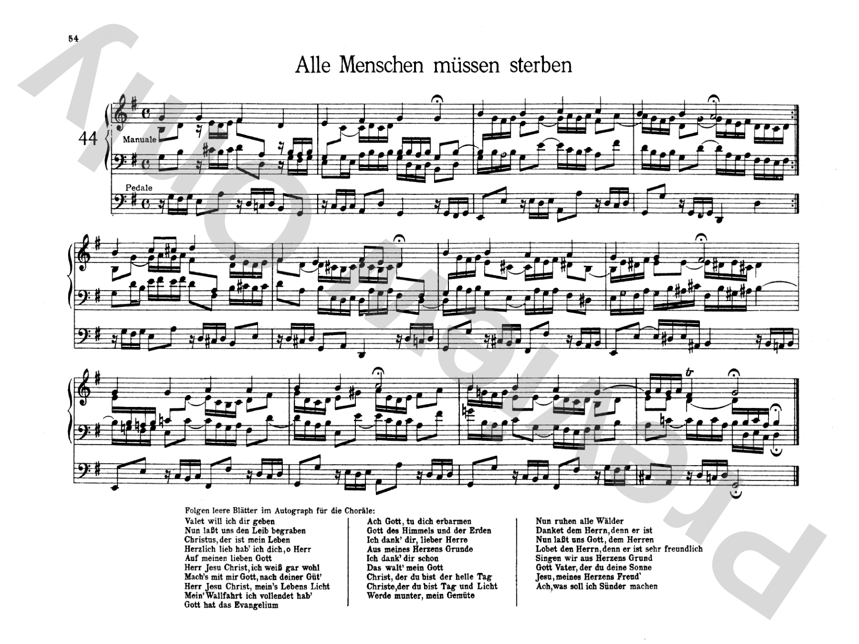 Bach: Organbook (Orgelbuchlein)