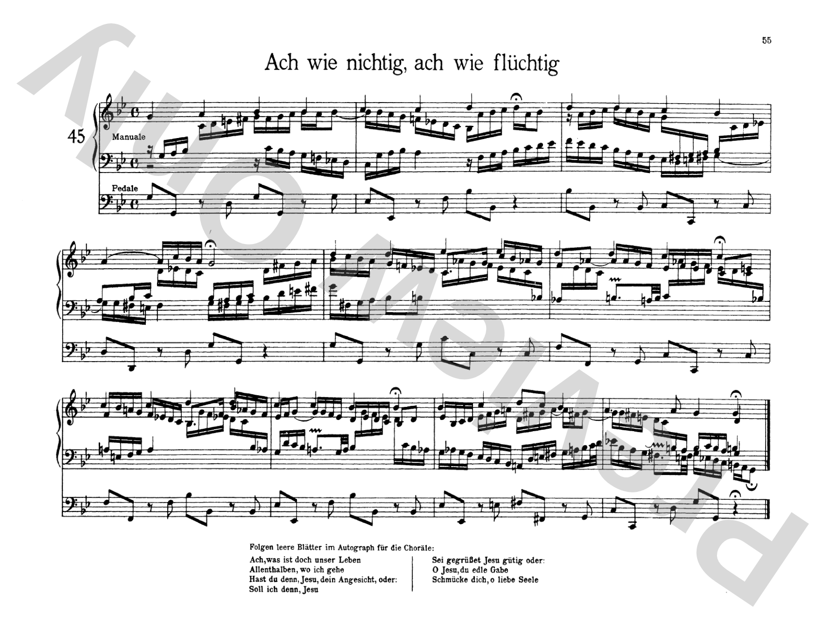 Bach: Organbook (Orgelbuchlein)