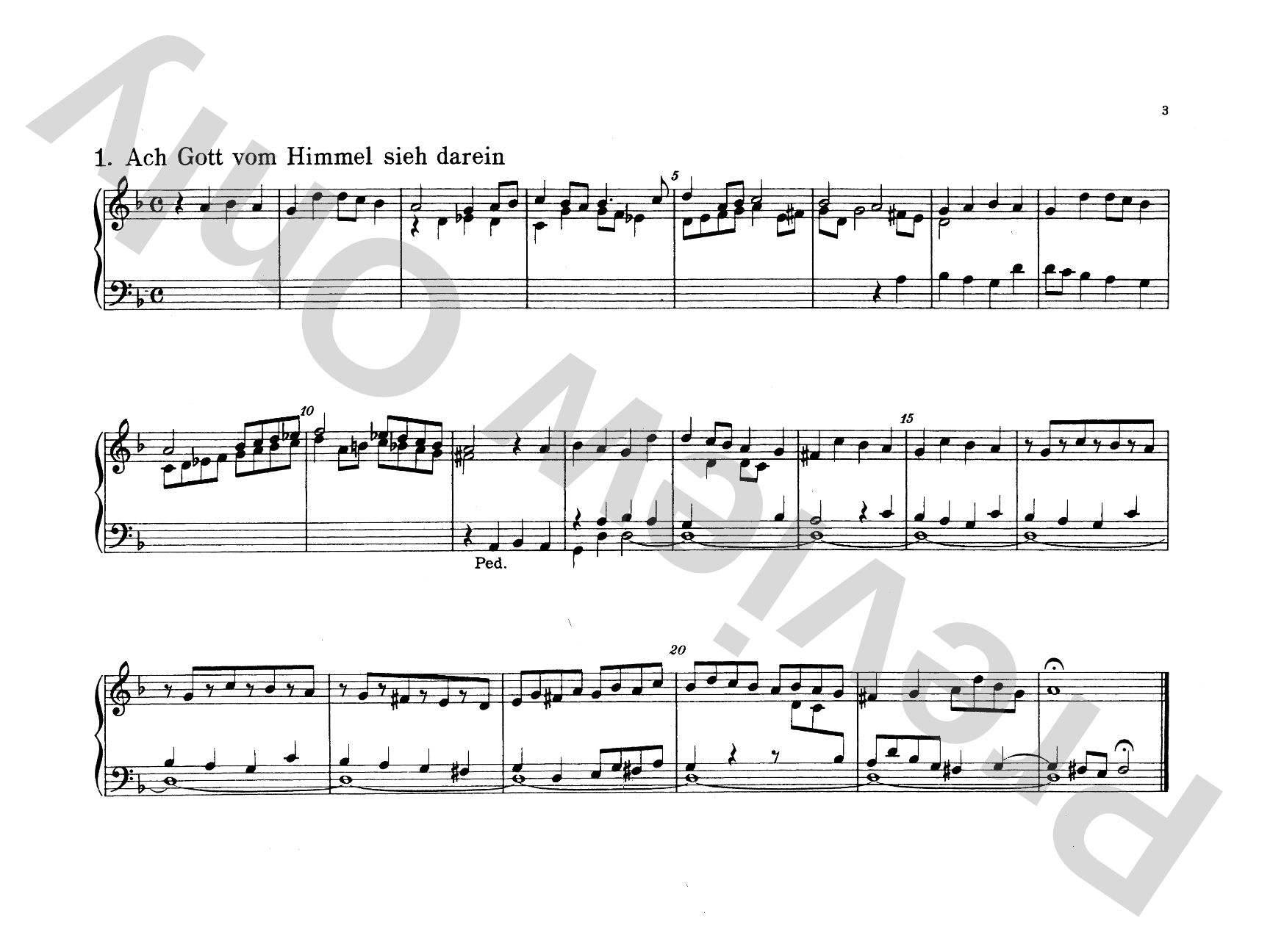 Bach: Forty-four Organ Chorales: Organ Comb Bound Book