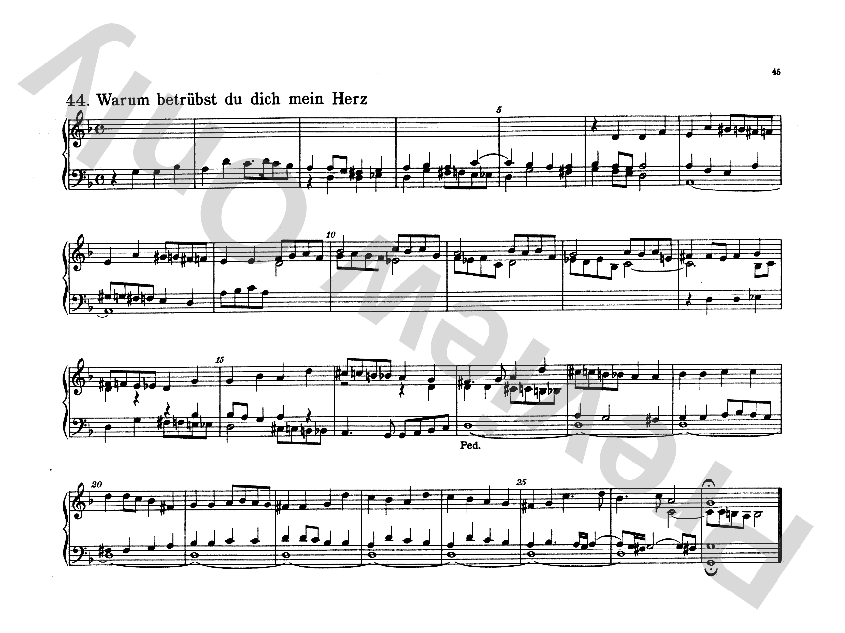 Bach: Forty-four Organ Chorales