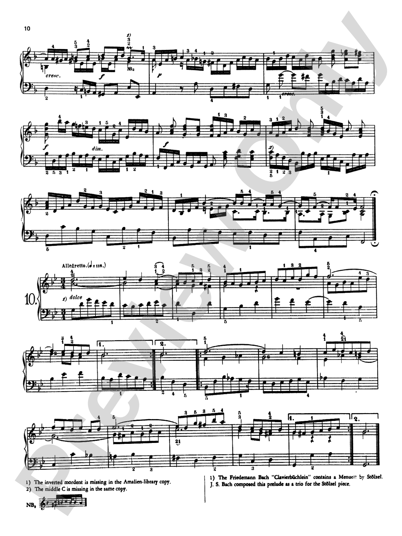 Bach: Twelve Little Preludes