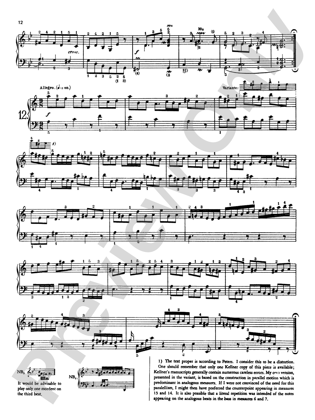 Bach: Twelve Little Preludes