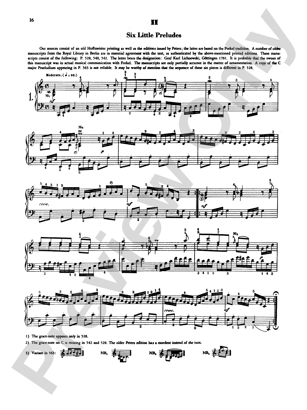 Bach: Six Little Preludes (Ed. Hans Bischoff)