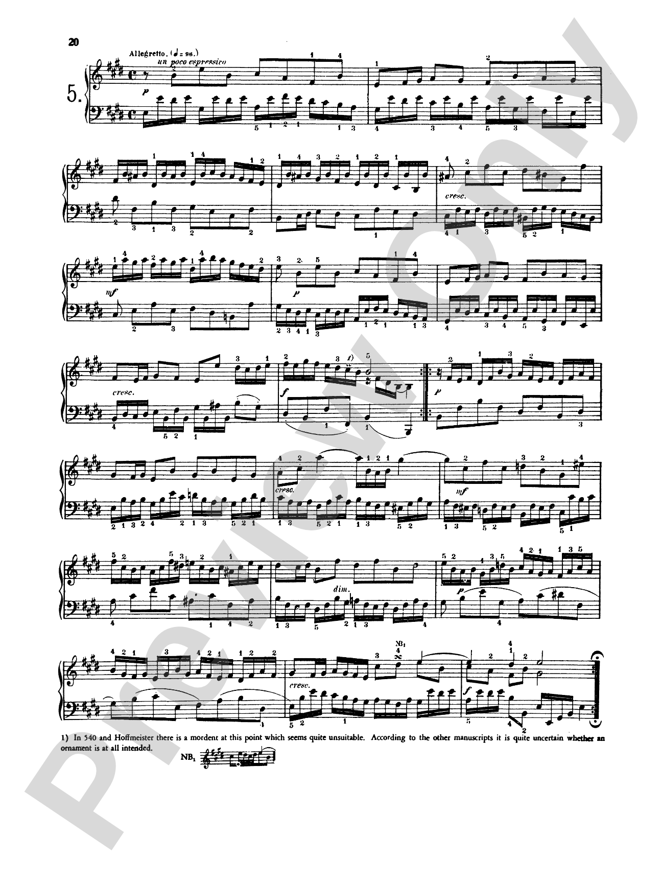 Bach: Six Little Preludes (Ed. Hans Bischoff)