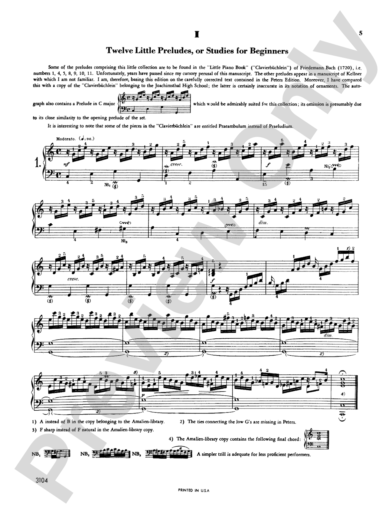 Bach: Various Short Preludes and Fugues: Piano Book
