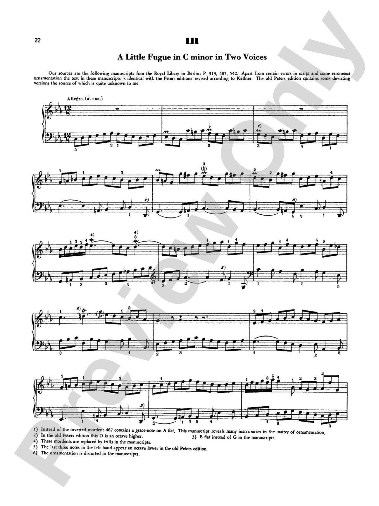 Bach: Various Short Preludes and Fugues
