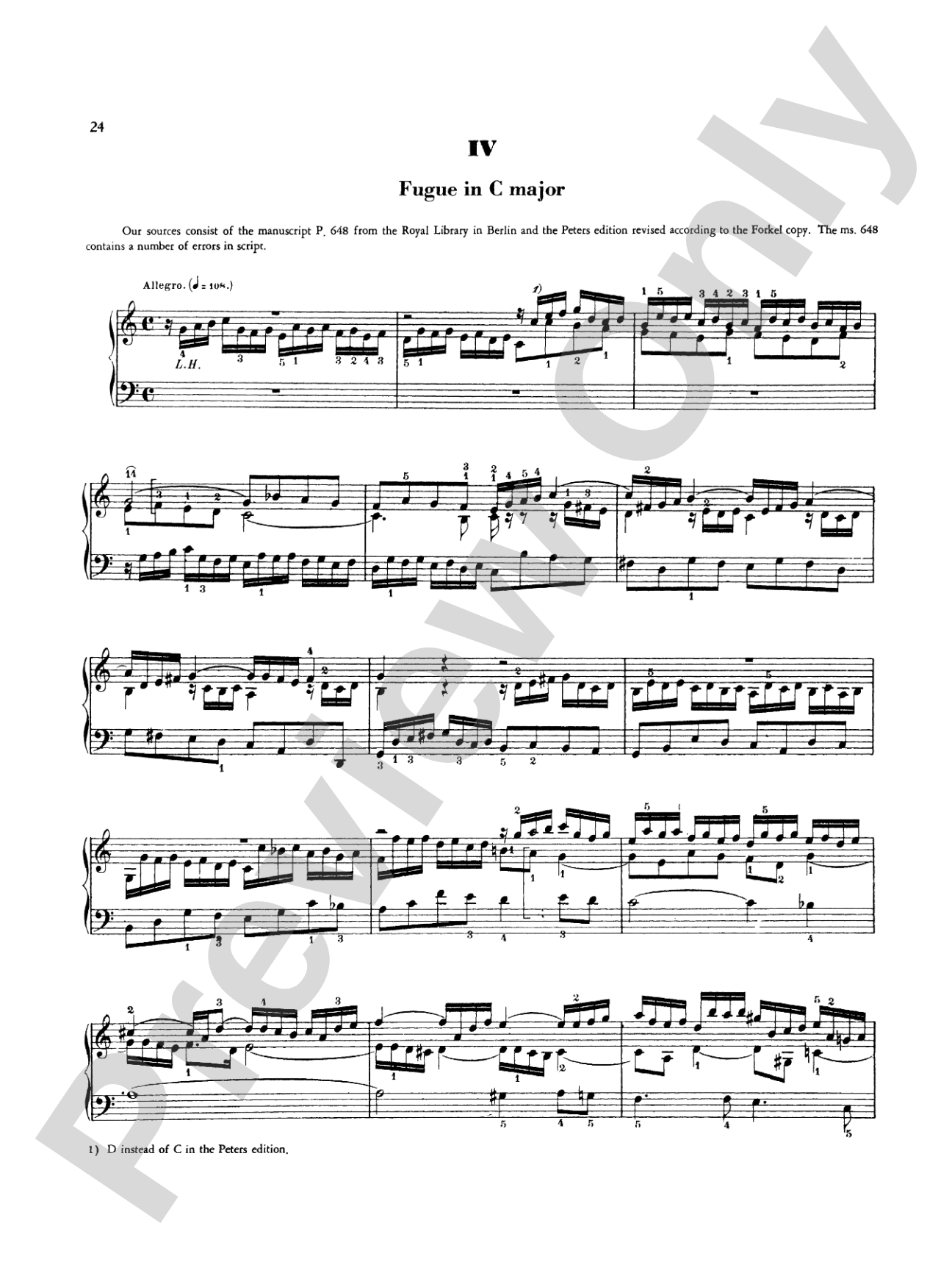 Bach: Various Short Preludes and Fugues