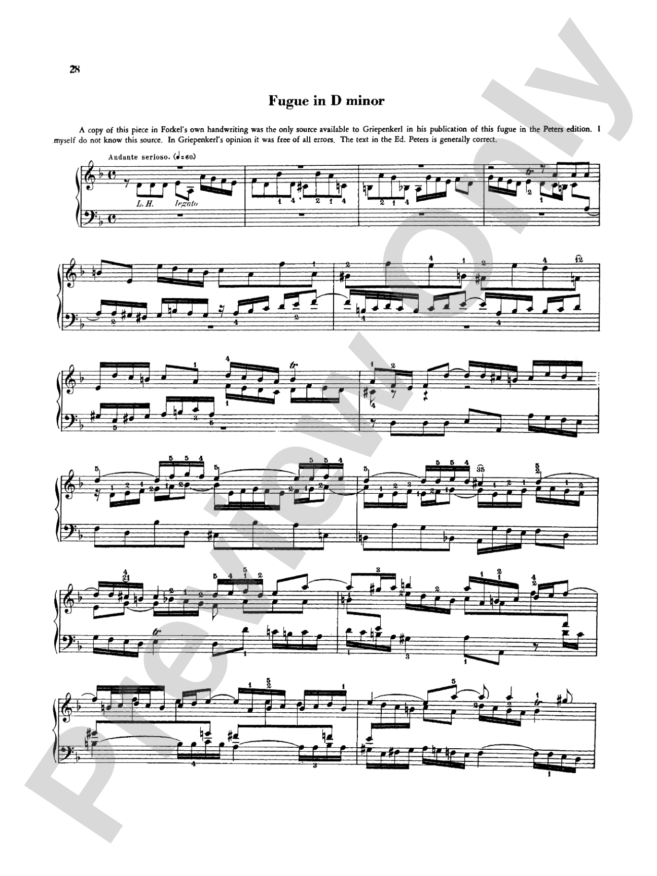 Bach: Various Short Preludes and Fugues