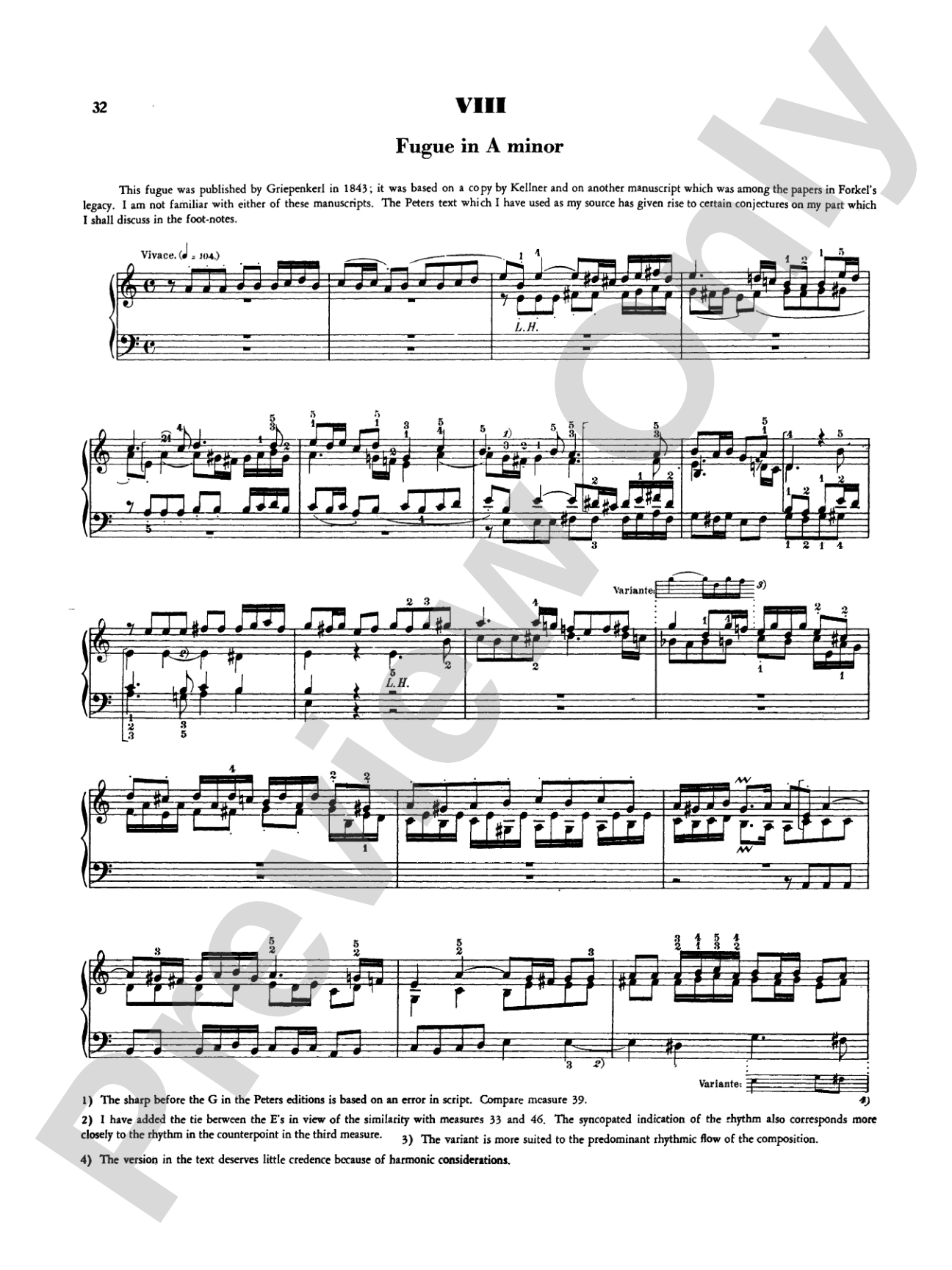 Bach: Various Short Preludes and Fugues
