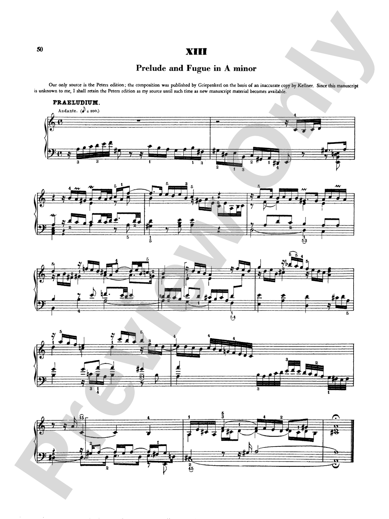Bach: Various Short Preludes and Fugues