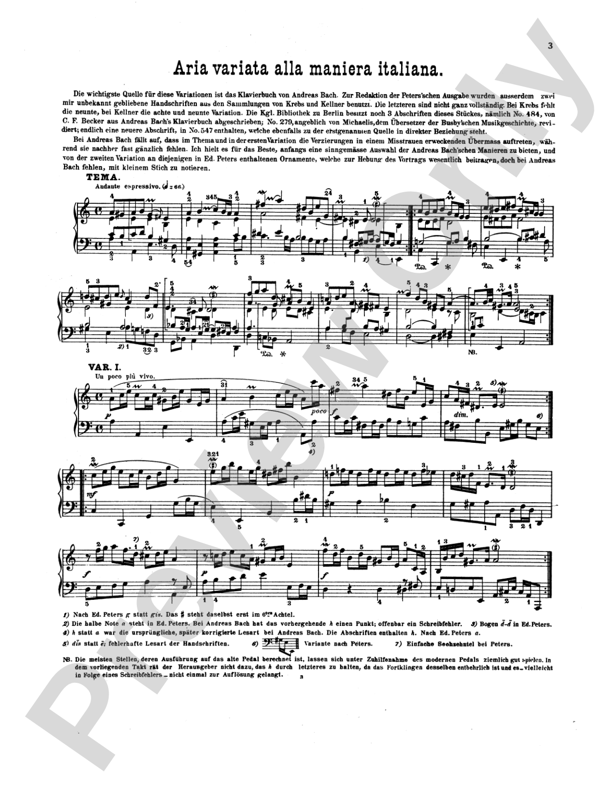 Bach: Various Works (Volume I): Piano Book