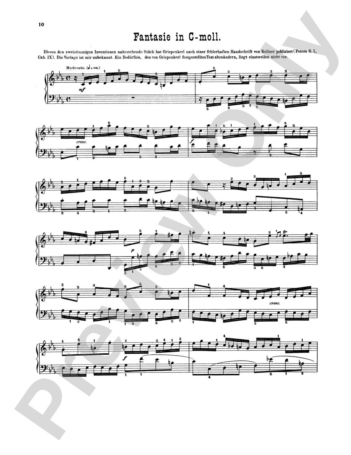 Bach: Various Works (Volume I)