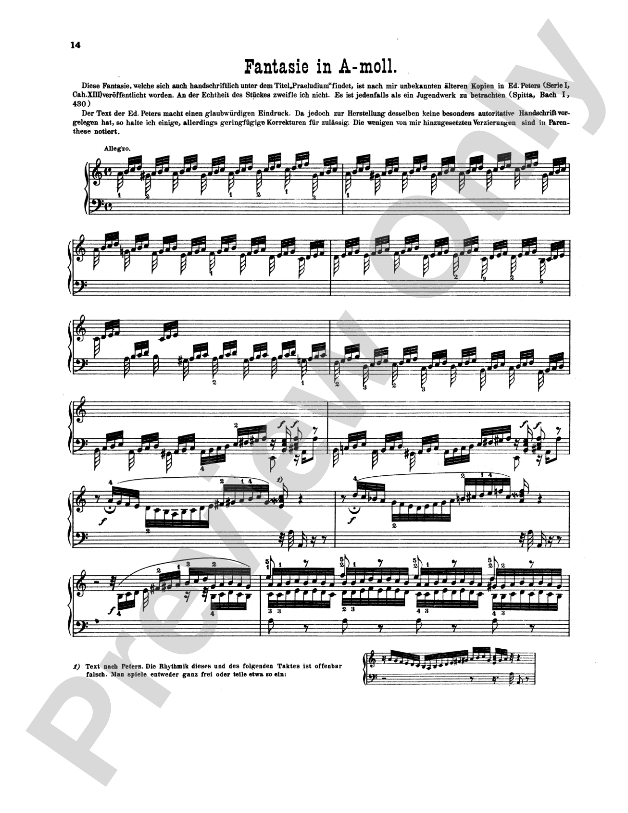 Bach: Various Works (Volume I)