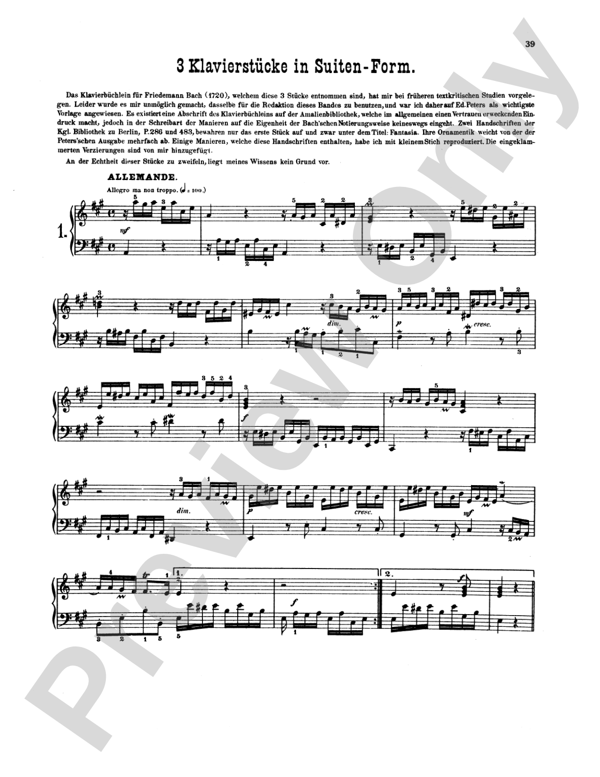 Bach: Various Works (Volume I)