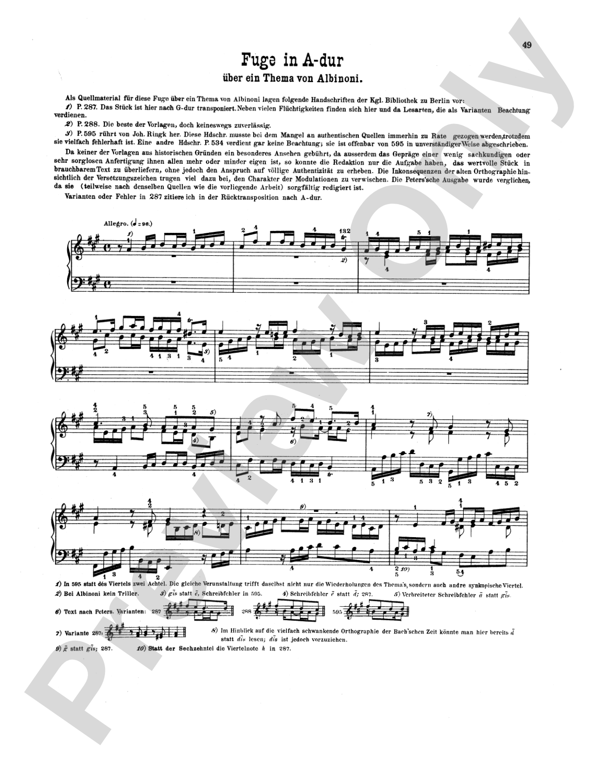 Bach: Various Works (Volume I)