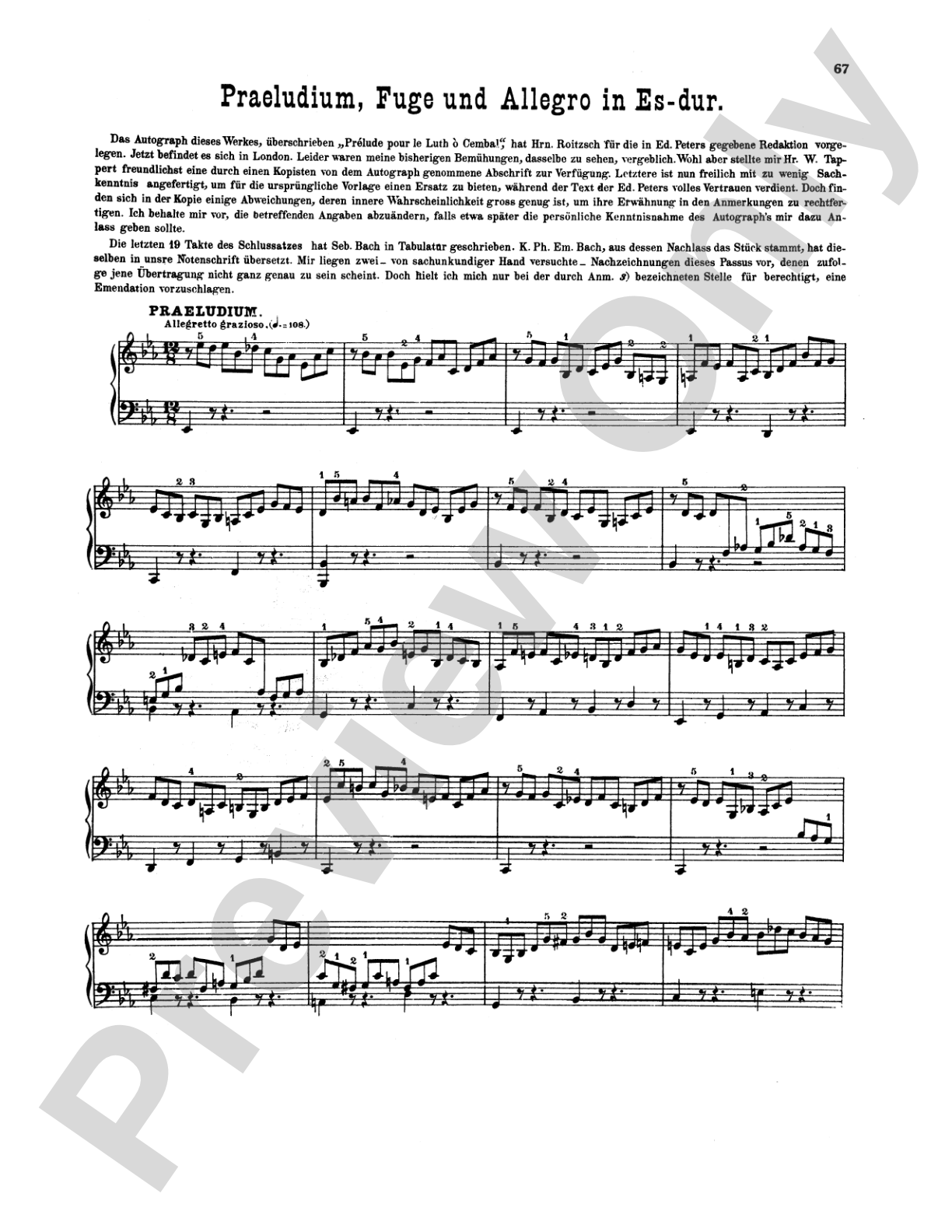 Bach: Various Works (Volume I)