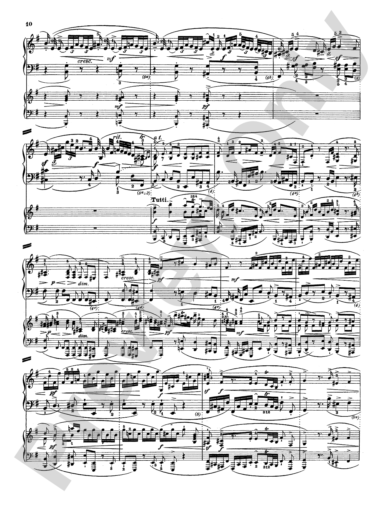Bach: Piano Concerto in E Minor: Piano Duo (2 Pianos, 4 Hands) Book (2 copies required)