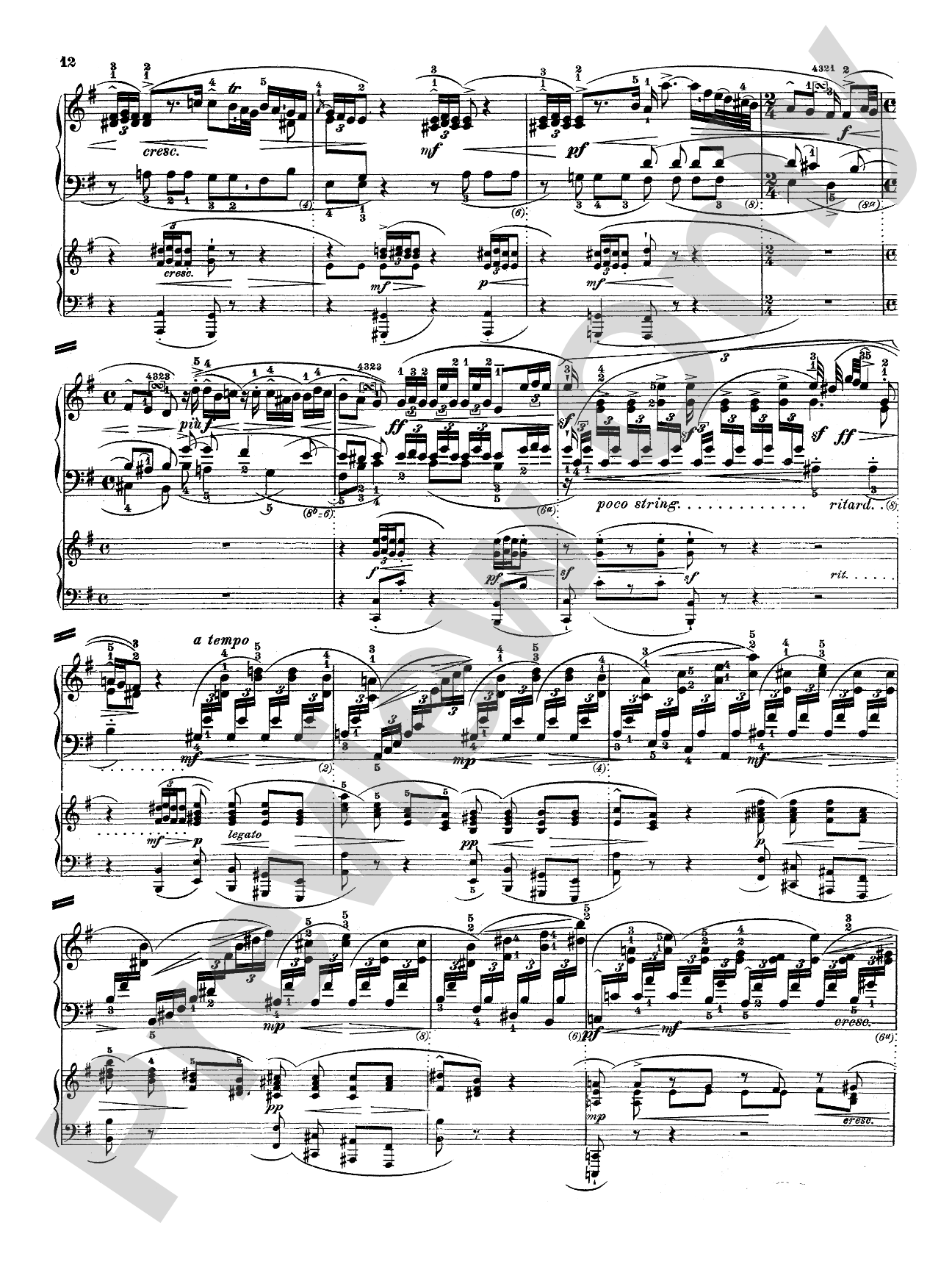 Bach: Piano Concerto in E Minor: Piano Duo (2 Pianos, 4 Hands) Book (2 copies required)