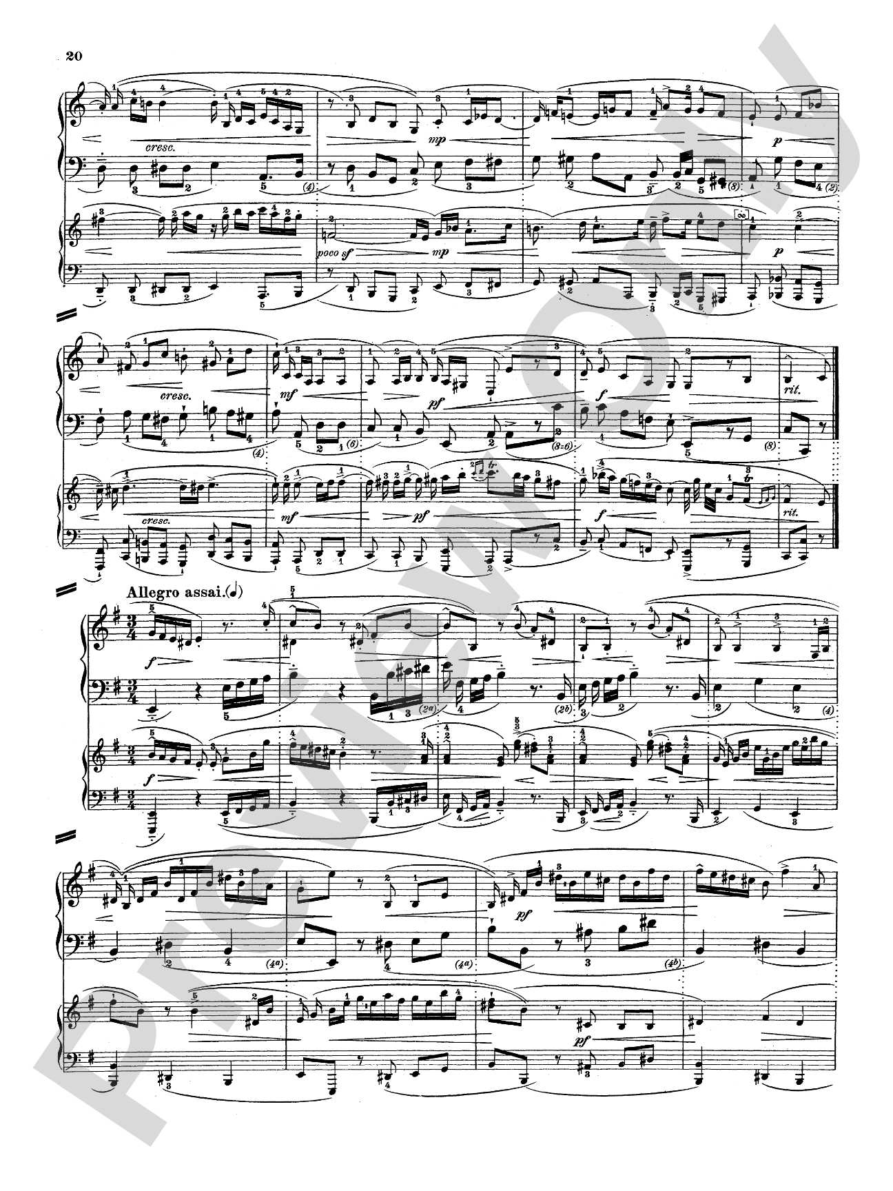 Bach: Piano Concerto in E Minor: Piano Duo (2 Pianos, 4 Hands) Book (2 copies required)