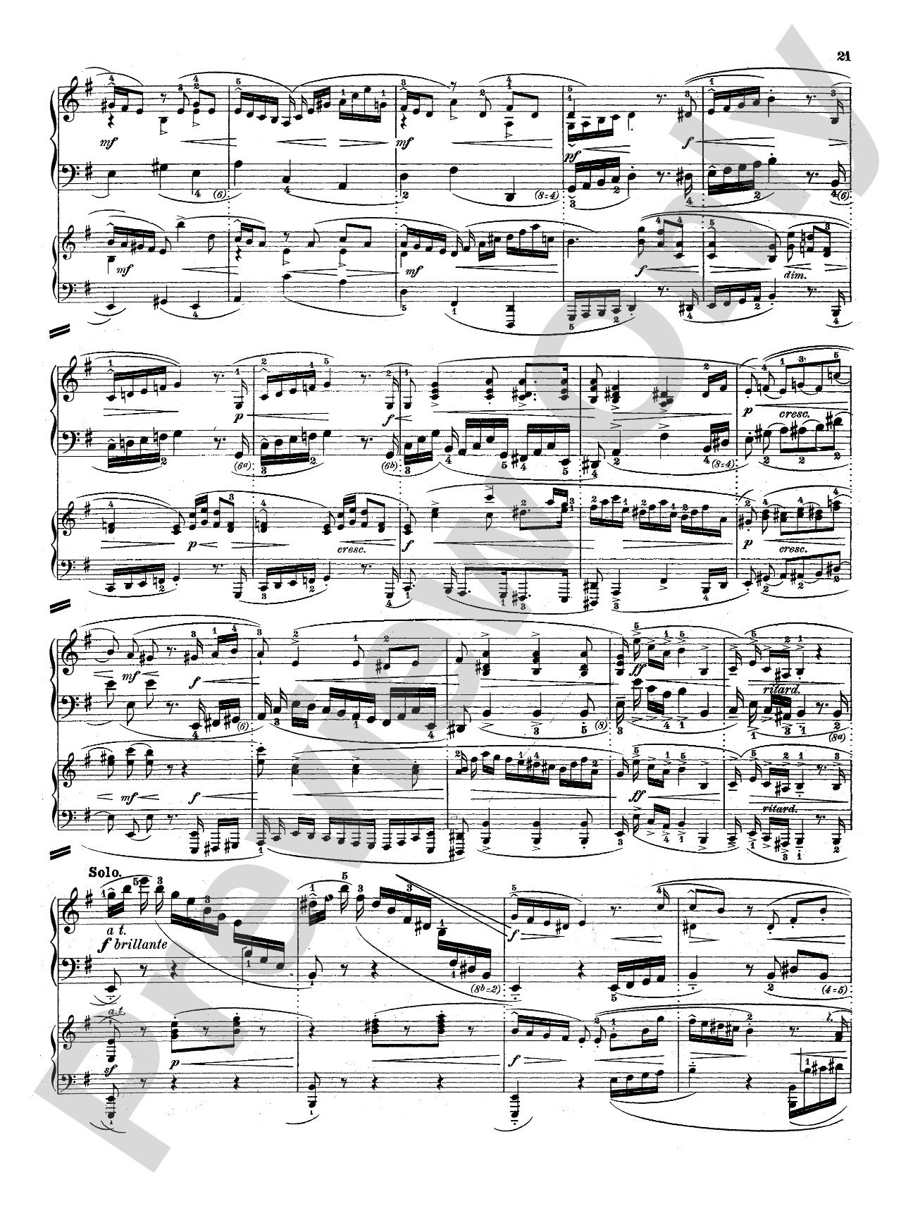 Bach: Piano Concerto in E Minor: Piano Duo (2 Pianos, 4 Hands) Book (2 copies required)