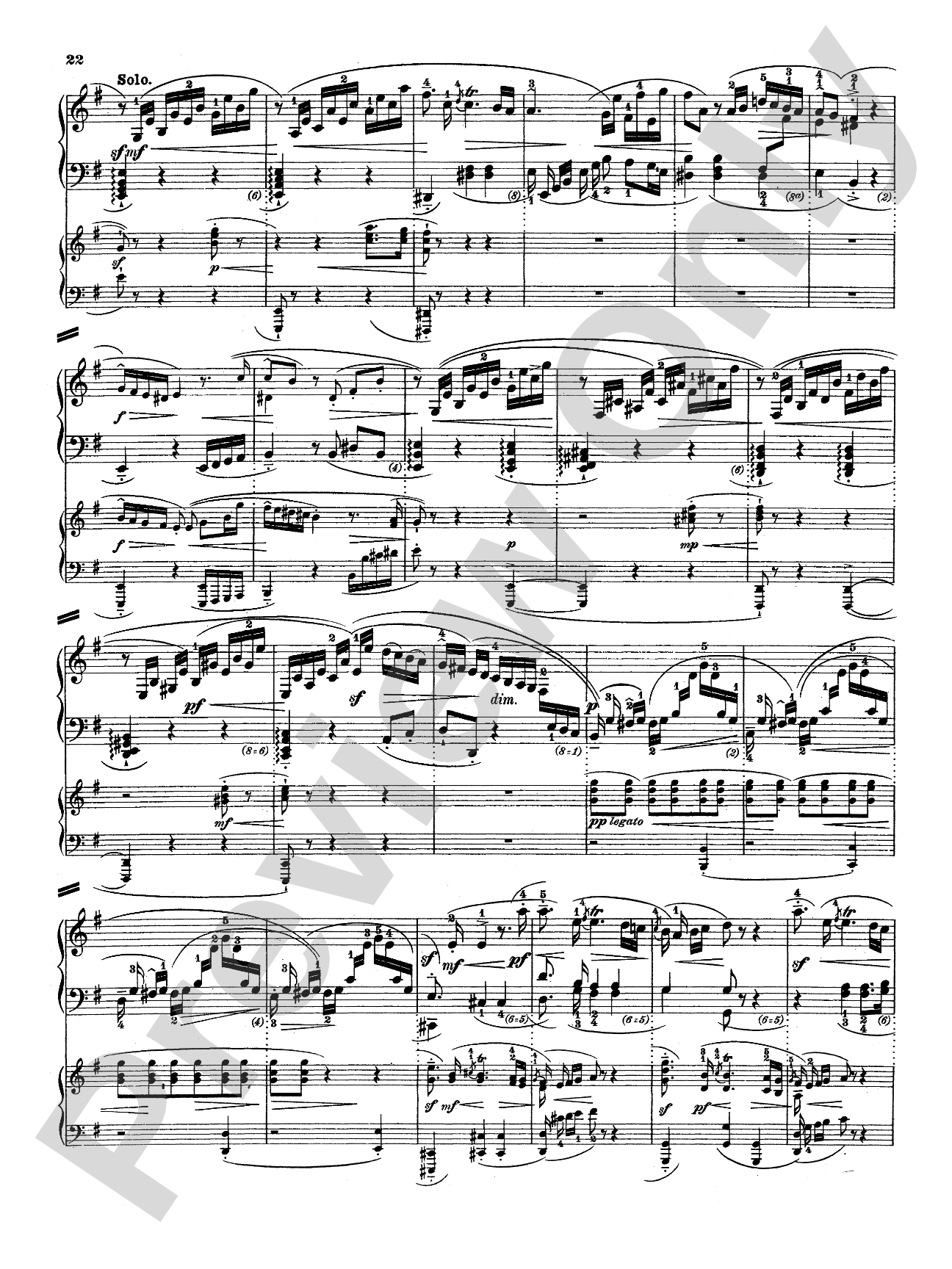 Bach: Piano Concerto in E Minor: Piano Duo (2 Pianos, 4 Hands) Book (2 copies required)