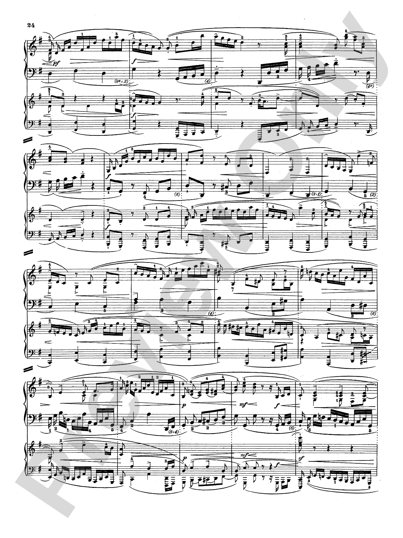 Bach: Piano Concerto in E Minor: Piano Duo (2 Pianos, 4 Hands) Book (2 copies required)