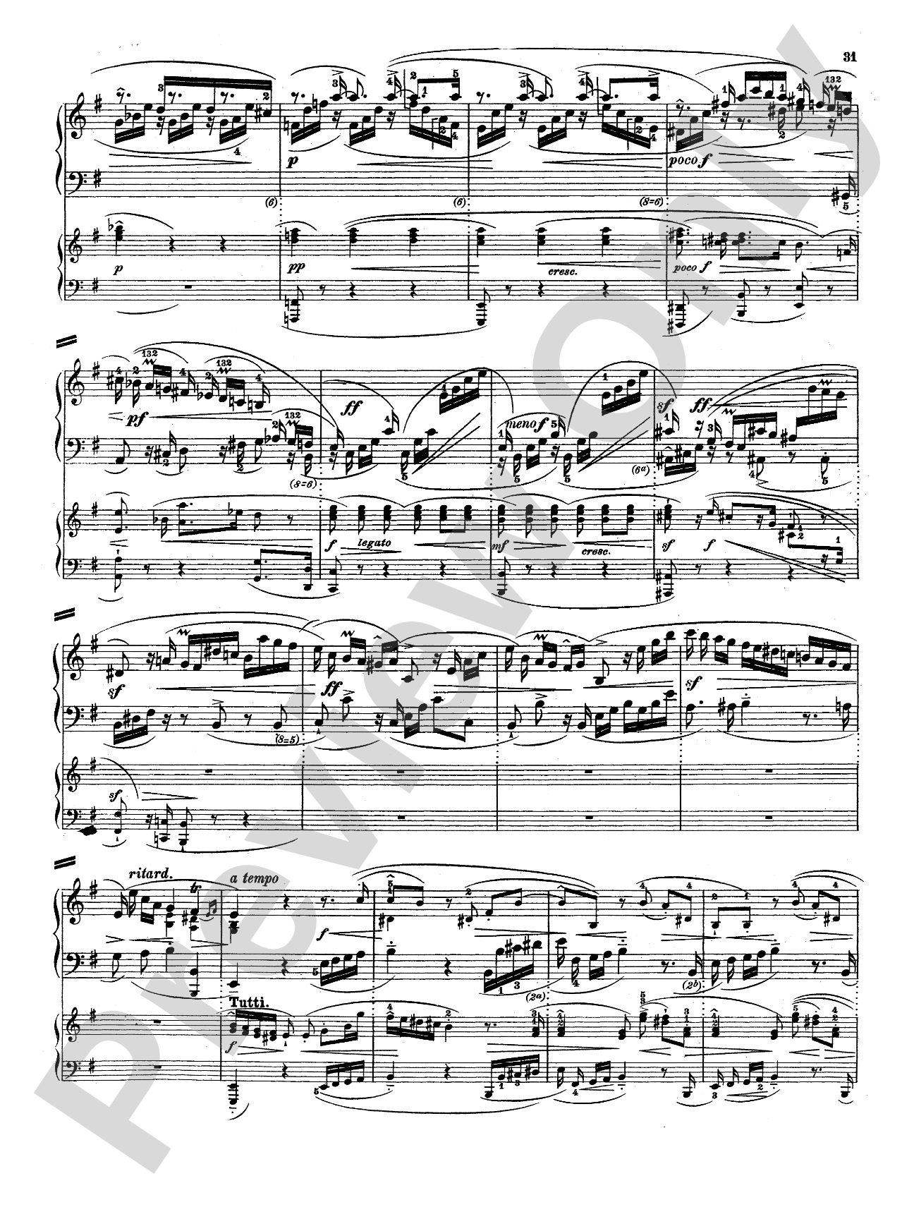 Bach: Piano Concerto in E Minor: Piano Duo (2 Pianos, 4 Hands) Book (2 copies required)