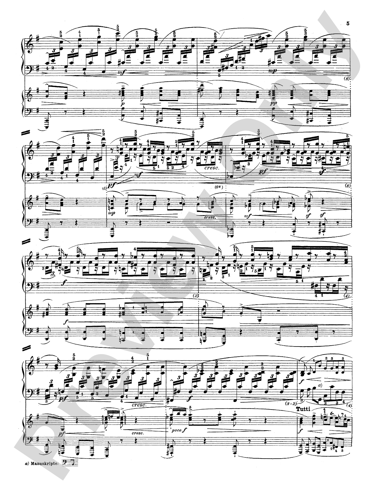 Bach: Piano Concerto in E Minor: Piano Duo (2 Pianos, 4 Hands) Book (2 copies required)
