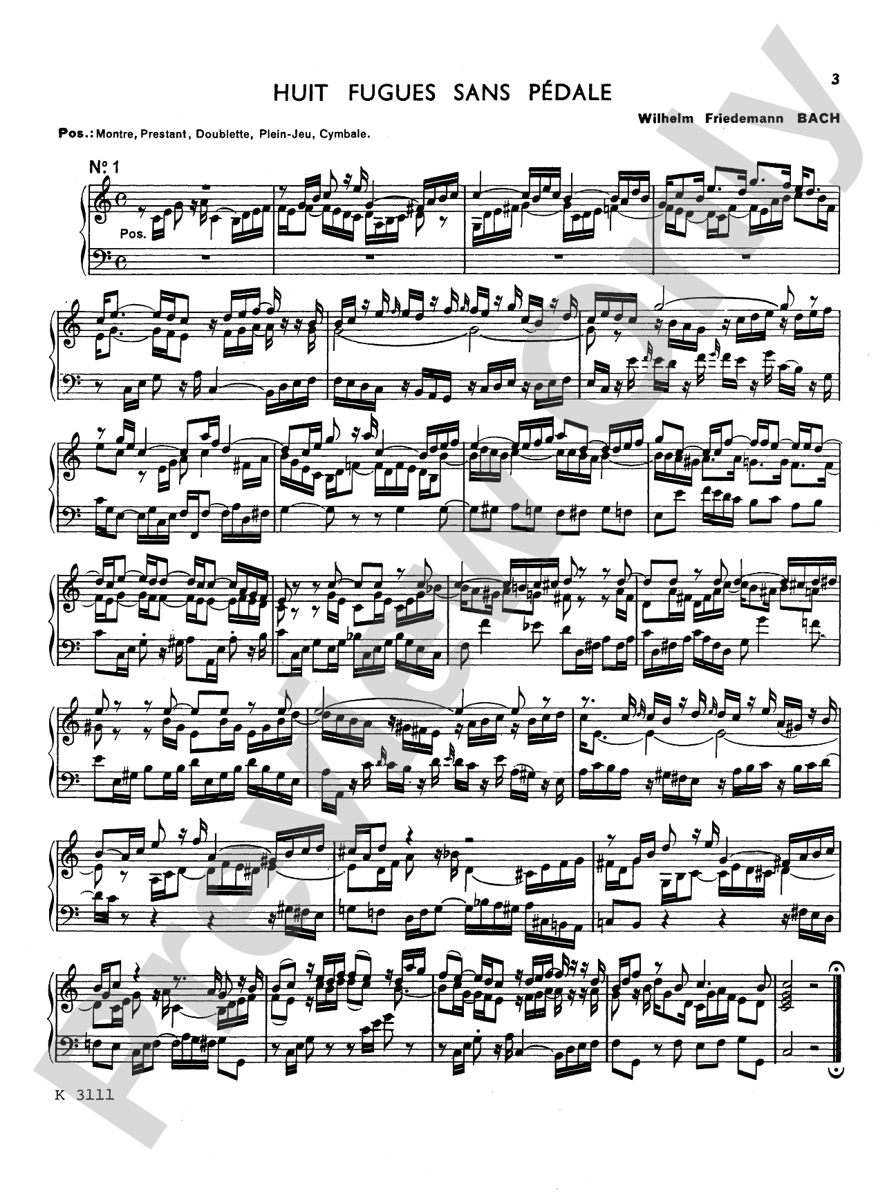 Bach: Eight Fugues without Pedal: Organ Book