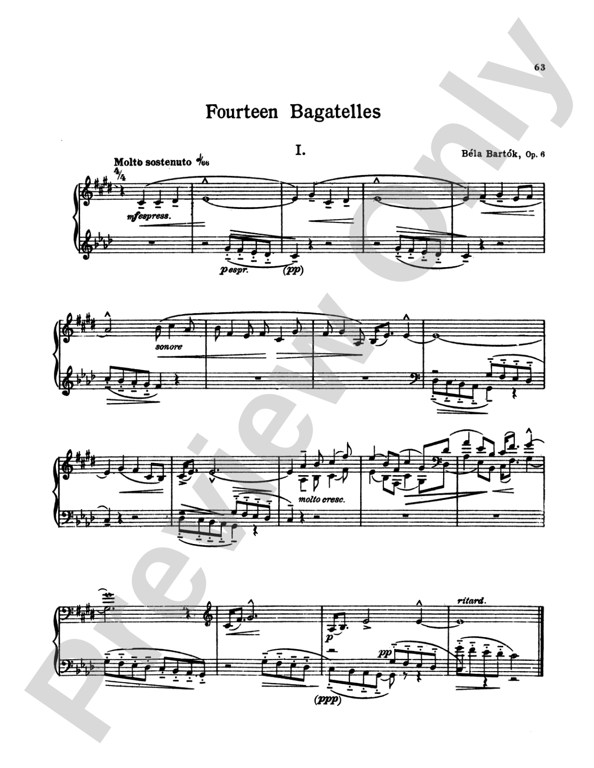 Bartók: Album for Piano