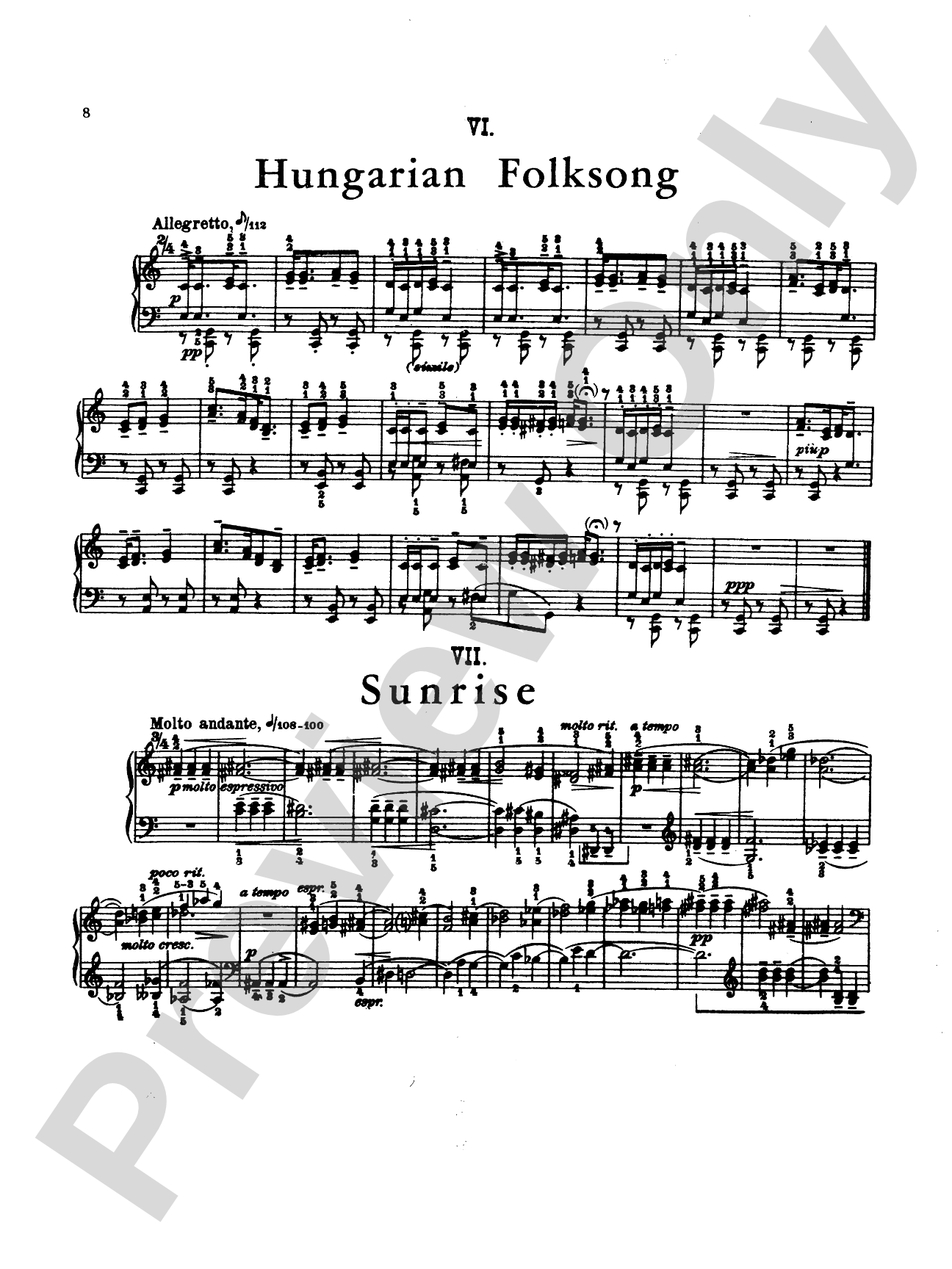 Bartók: Ten Easy Pieces