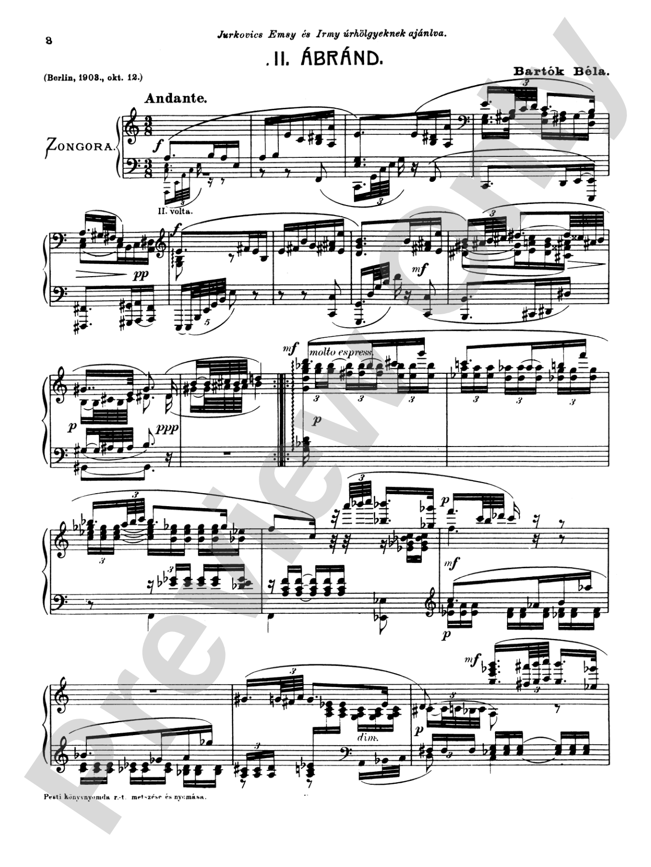 Bartók: Two Fantasies (Gmunden 1903)