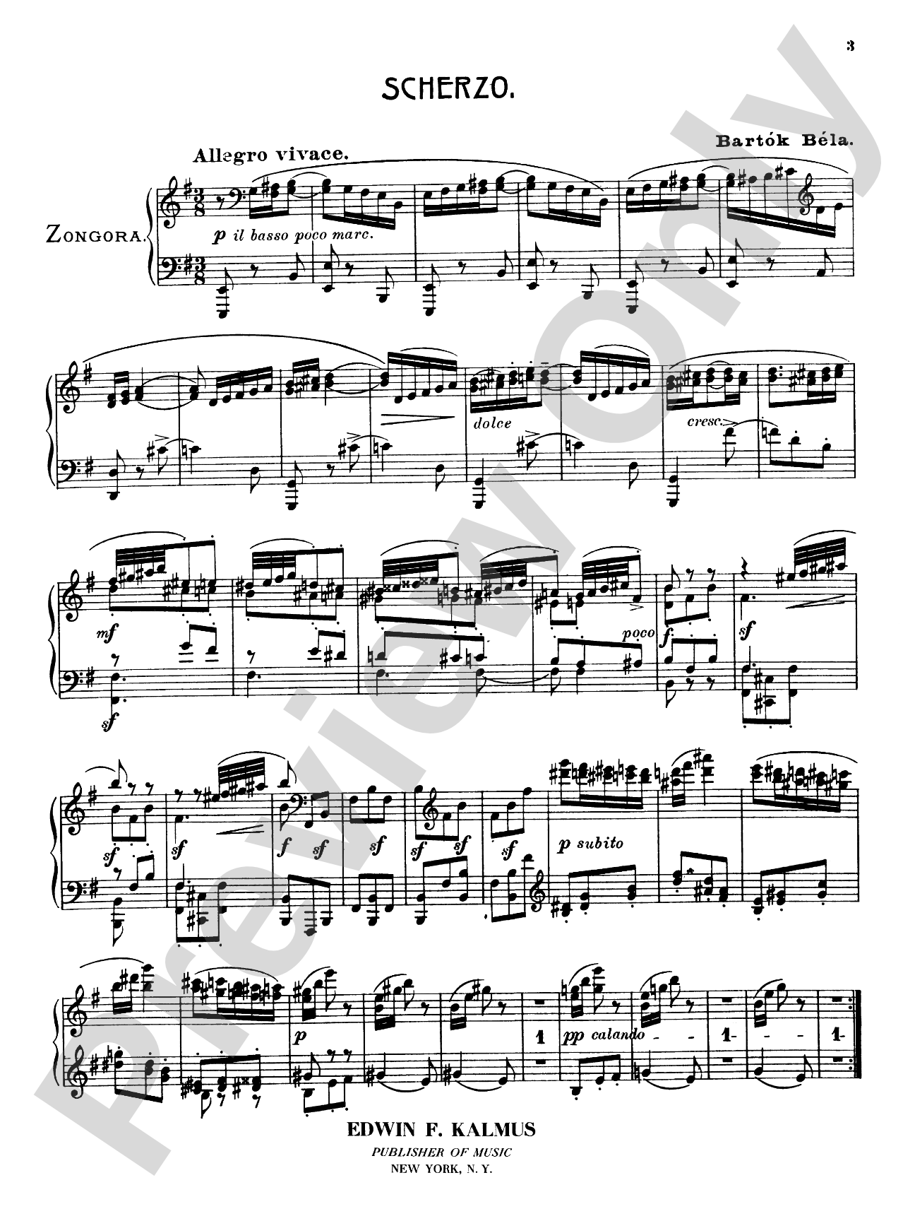 Bartók: Scherzo (Gmunden 1903): Piano