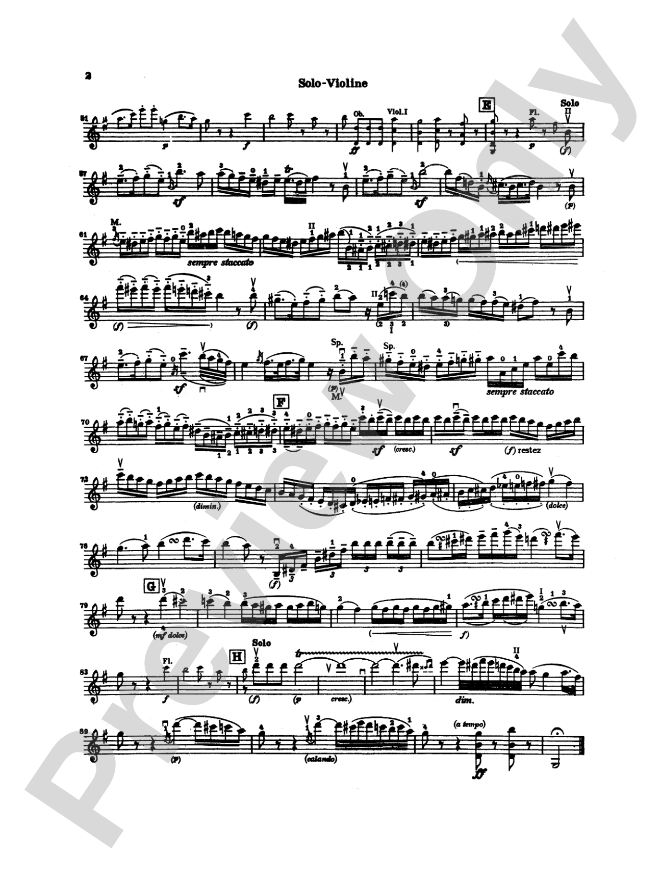 Beethoven: Two Romances, Op. 40 and 50: Violin Book