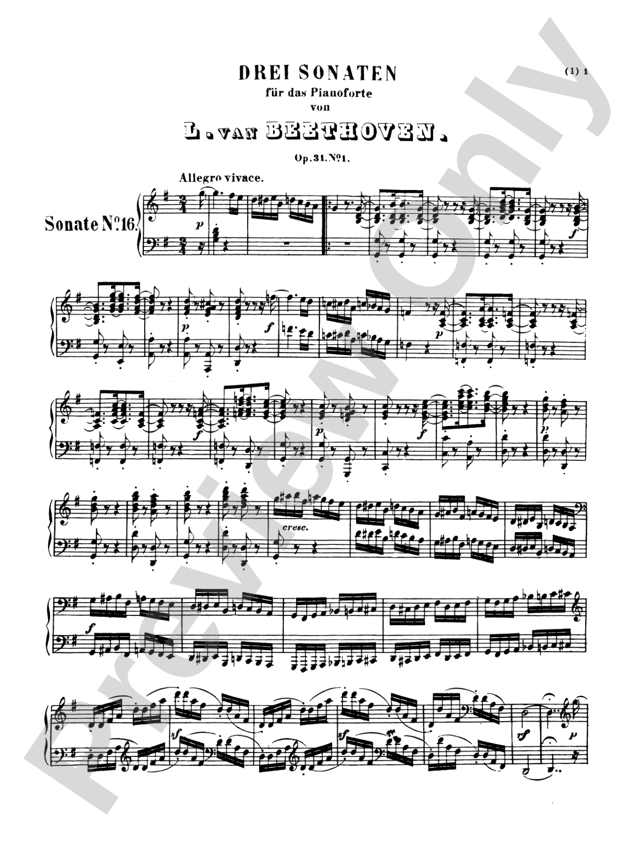 Beethoven: Sonatas (Urtext), Volume II: Piano Book
