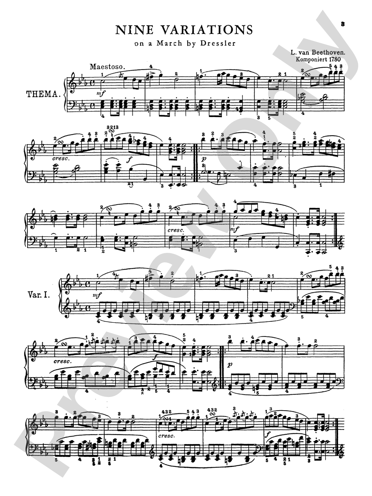 Beethoven: Variations (Volume II): Piano Book