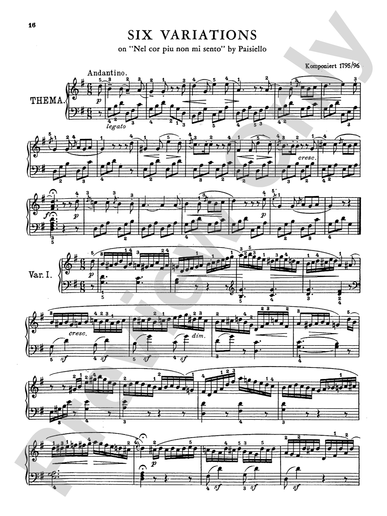 Beethoven: Variations (Volume II)