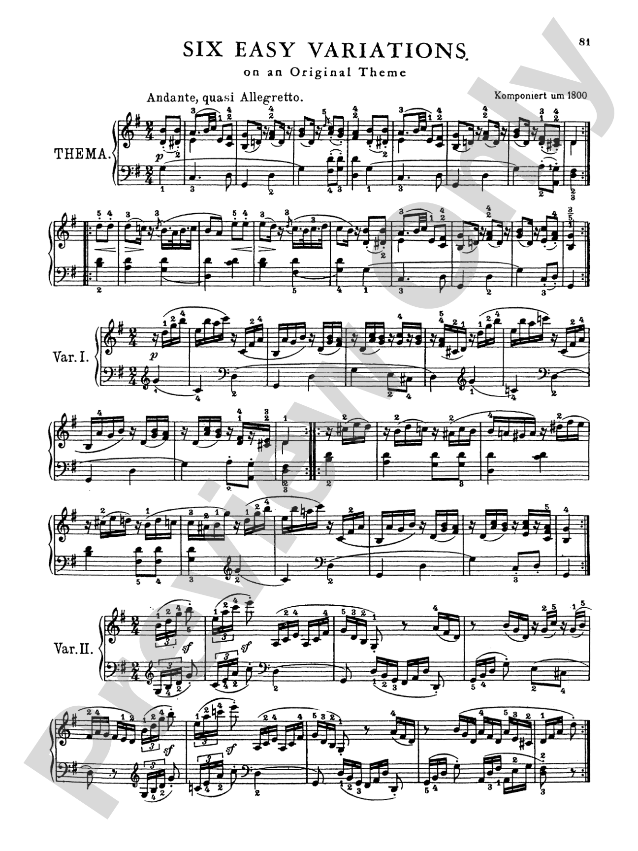 Beethoven: Variations (Volume II)