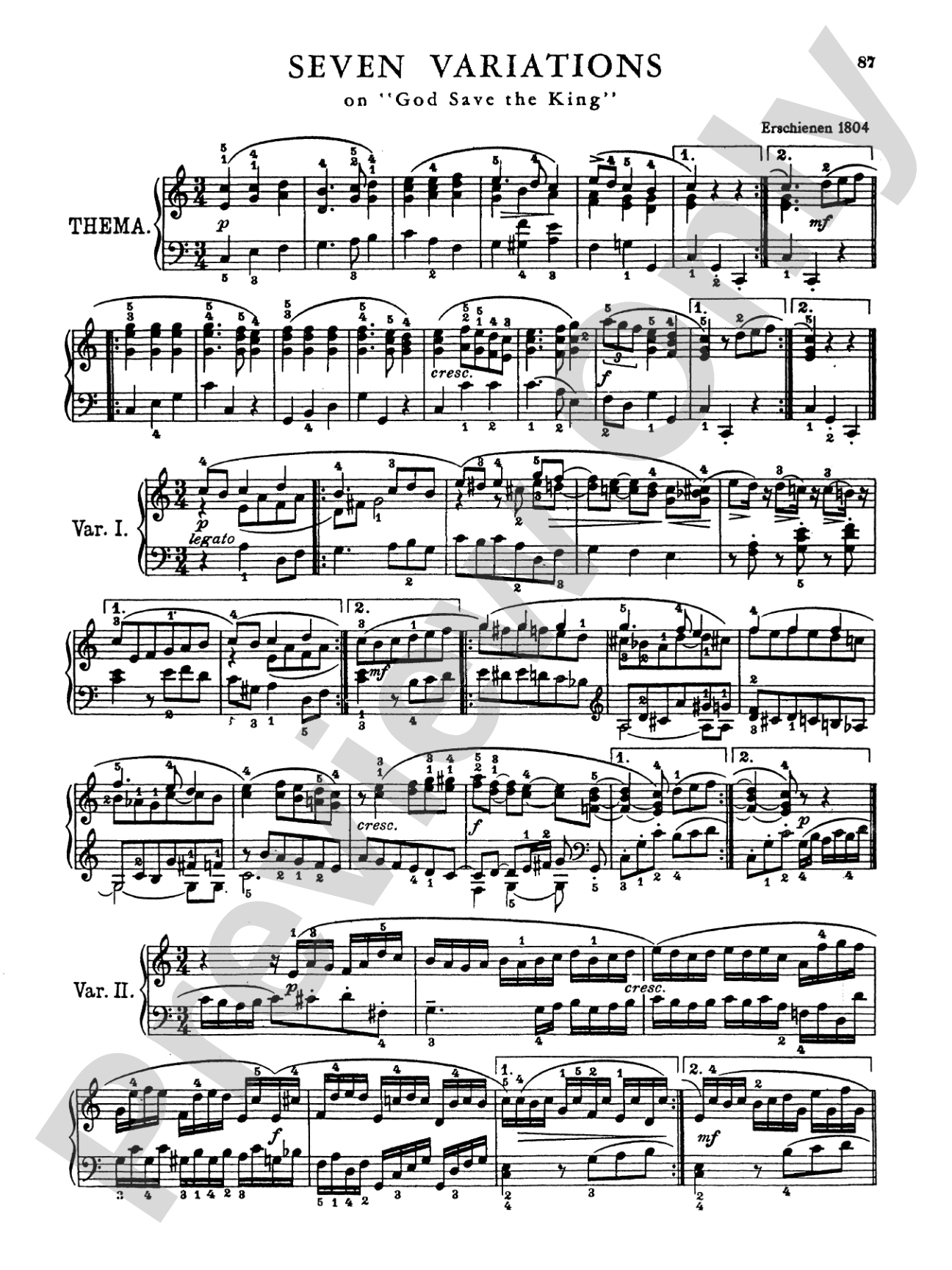 Beethoven: Variations (Volume II)
