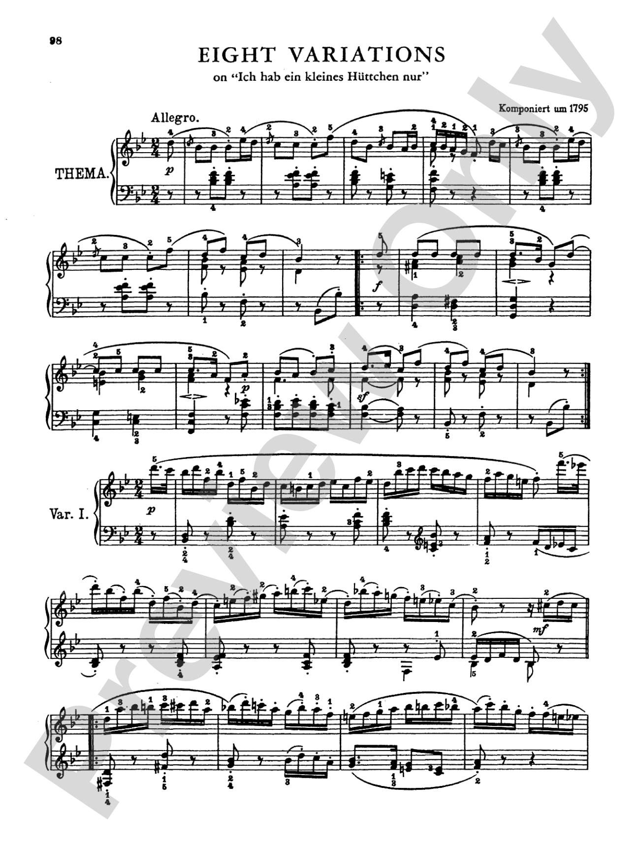 Beethoven: Variations (Volume II)