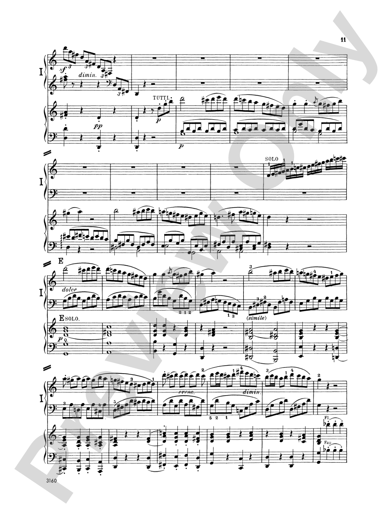 Beethoven: Piano Concerto No. 1 in C Major, Opus 15: Piano Duo (2 Pianos, 4 Hands) Book (2 copies required)