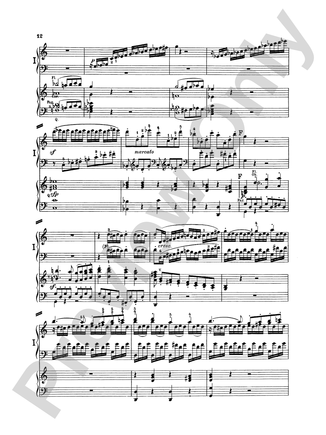 Beethoven: Piano Concerto No. 1 in C Major, Opus 15: Piano Duo (2 Pianos, 4 Hands) Book (2 copies required)