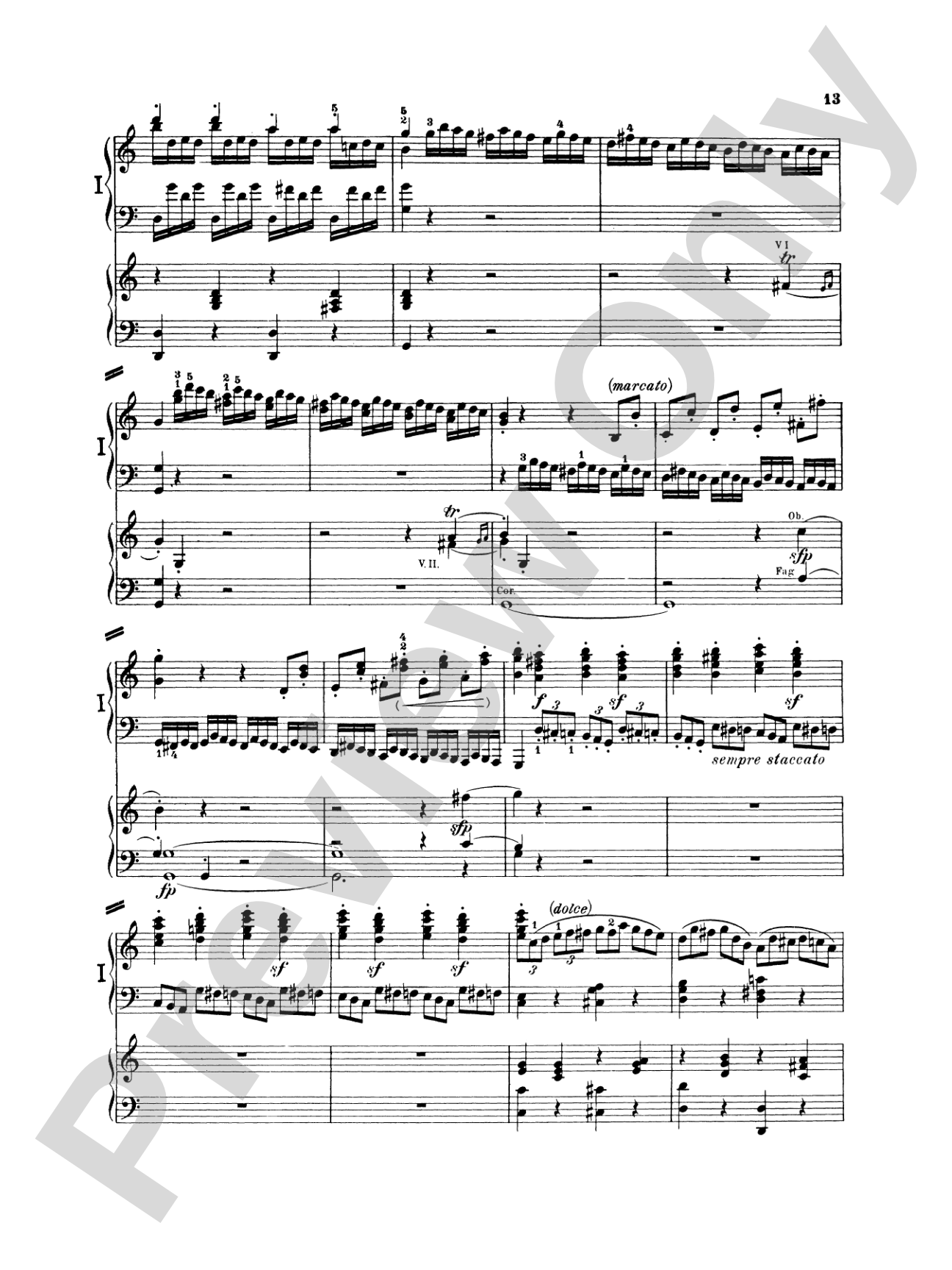 Beethoven: Piano Concerto No. 1 in C Major, Opus 15: Piano Duo (2 Pianos, 4 Hands) Book (2 copies required)