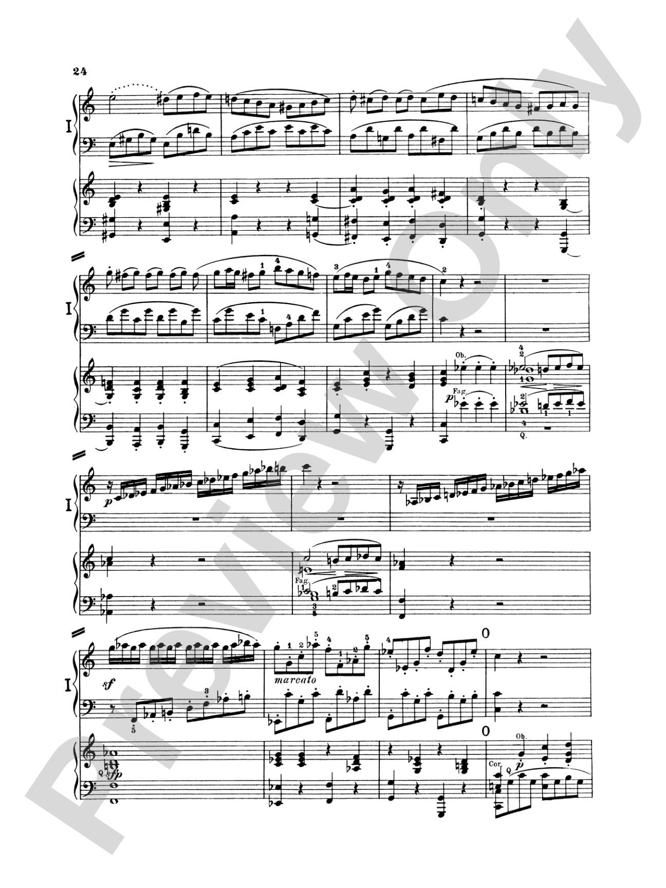Beethoven: Piano Concerto No. 1 in C Major, Opus 15: Piano Duo (2 Pianos, 4 Hands) Book (2 copies required)
