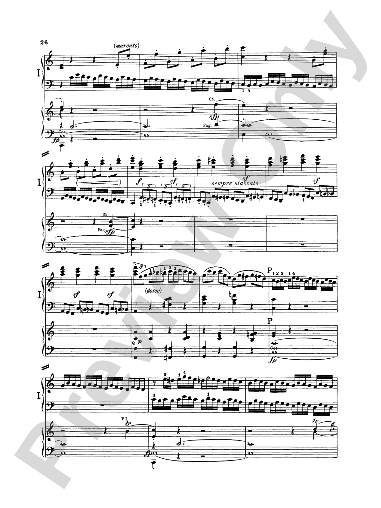 Beethoven: Piano Concerto No. 1 in C Major, Opus 15: Piano Duo (2 Pianos, 4 Hands) Book (2 copies required)