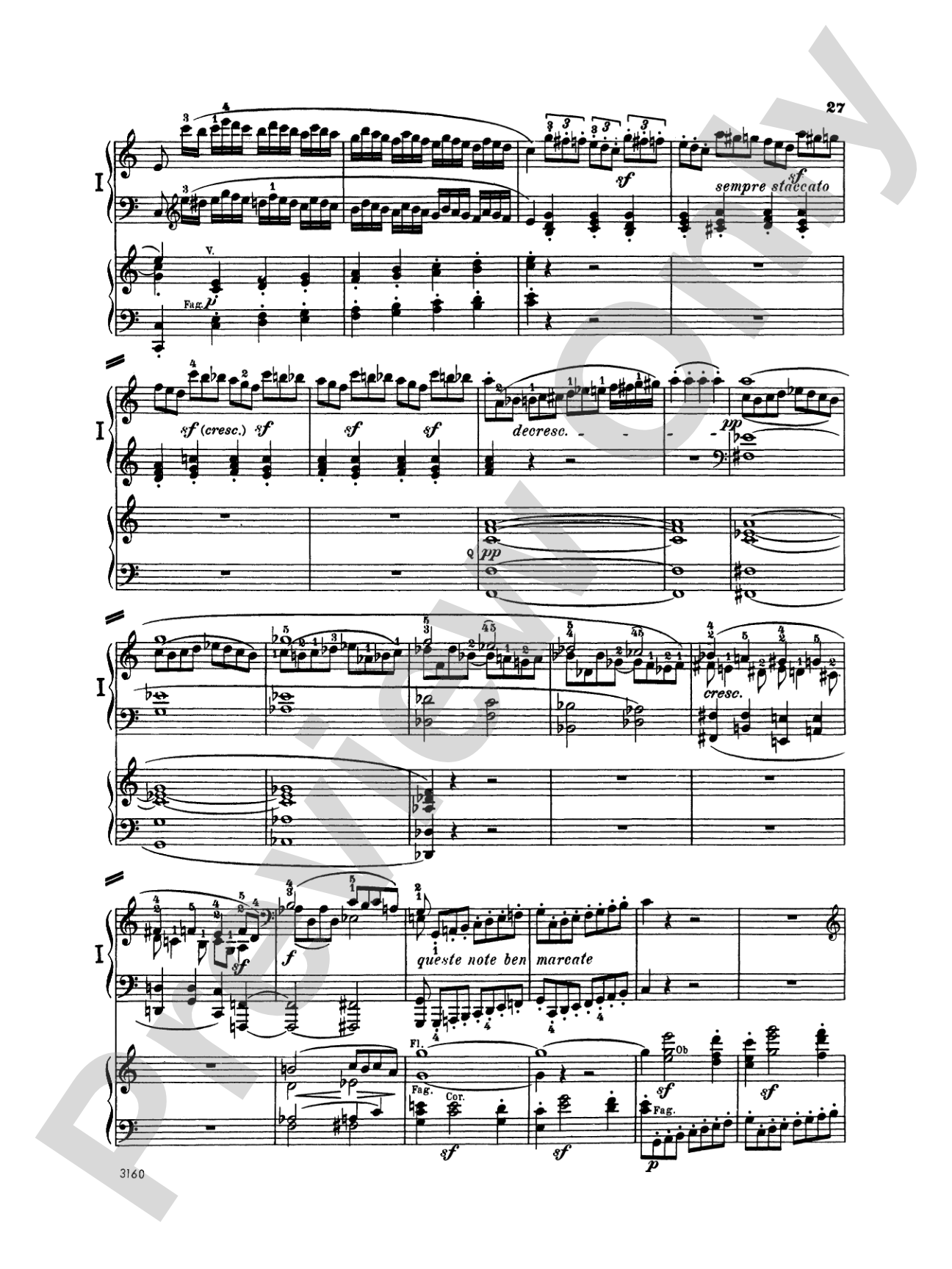 Beethoven: Piano Concerto No. 1 in C Major, Opus 15: Piano Duo (2 Pianos, 4 Hands) Book (2 copies required)