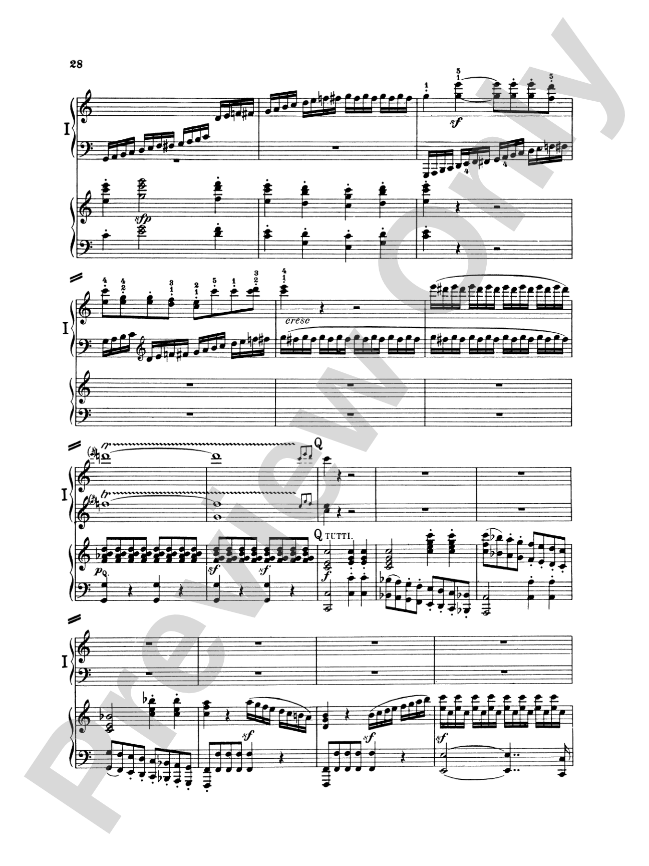 Beethoven: Piano Concerto No. 1 in C Major, Opus 15: Piano Duo (2 Pianos, 4 Hands) Book (2 copies required)