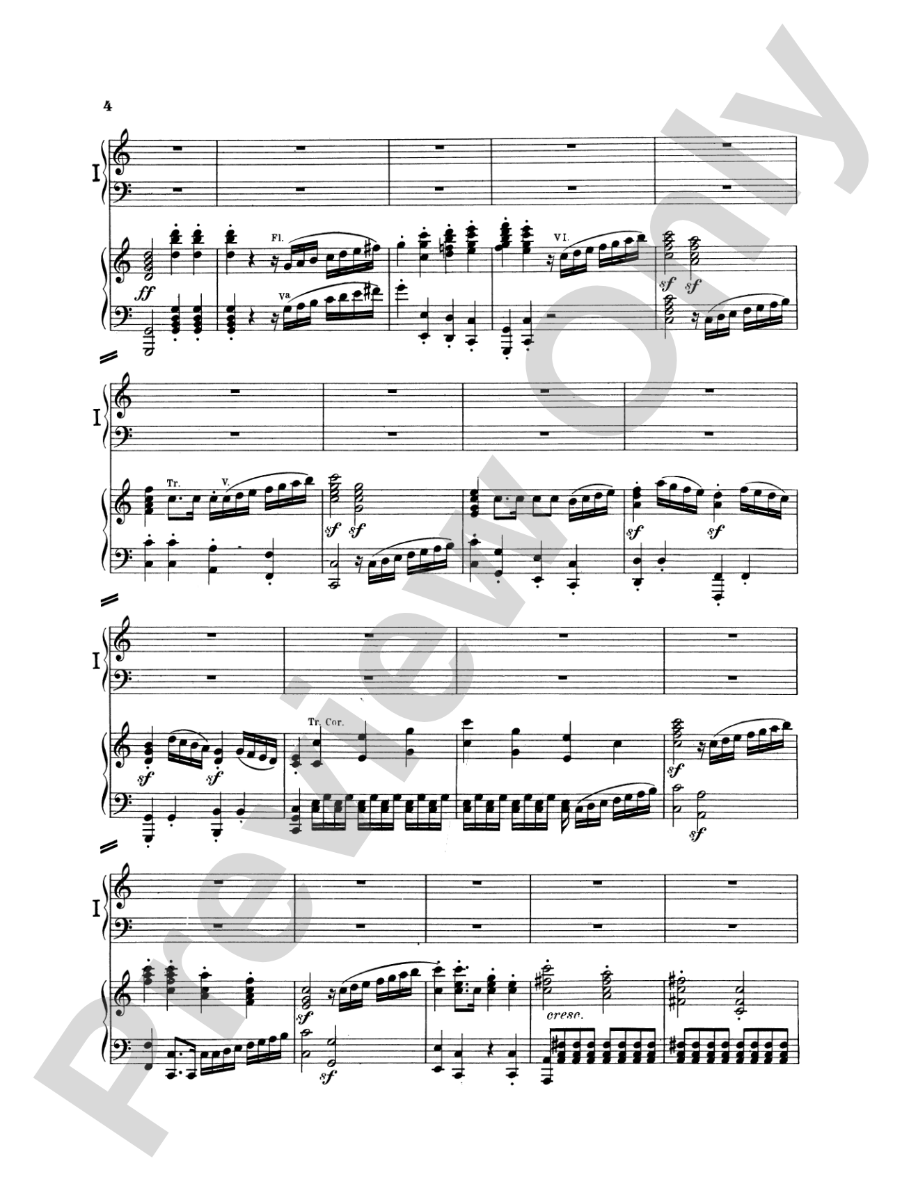 Beethoven: Piano Concerto No. 1 in C Major, Opus 15: Piano Duo (2 Pianos, 4 Hands) Book (2 copies required)