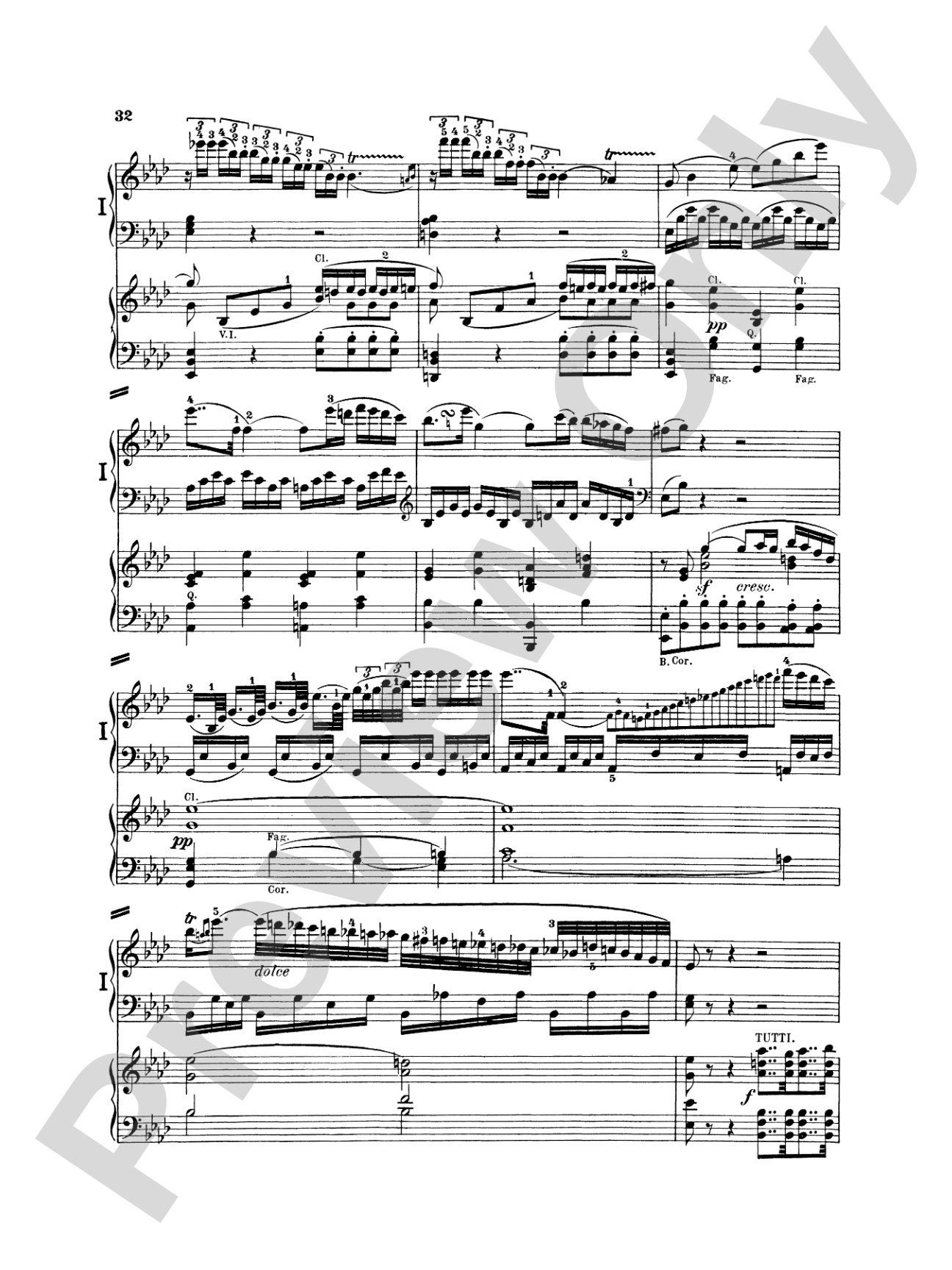 Beethoven: Piano Concerto No. 1 in C Major, Opus 15: Piano Duo (2 Pianos, 4 Hands) Book (2 copies required)